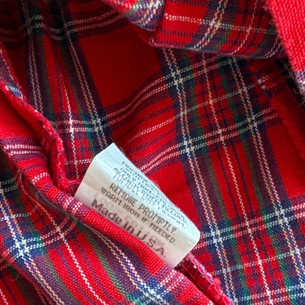 Vintage Oshkosh Red Plaid Skirt size 6x